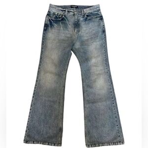 Balenciaga Baggy Flare Jeans size L Unifit Over-washed Blue Cotton